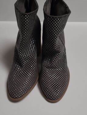 Madden Girl Women's Gray Embellished Ankle Boots - Size 10
